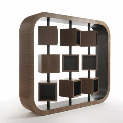 design bookcase curvy perspective