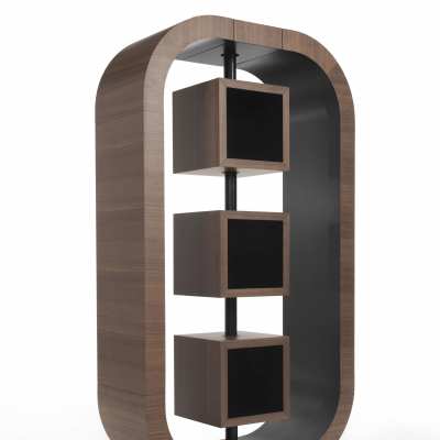 design bookcase curvy small perspective
